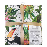 Lot de 5 Fat Quarters 100 % coton de qualité supérieure, 45 cm x 55 cm, « dans la jungle », idéal pour l'artisanat et le patchwork